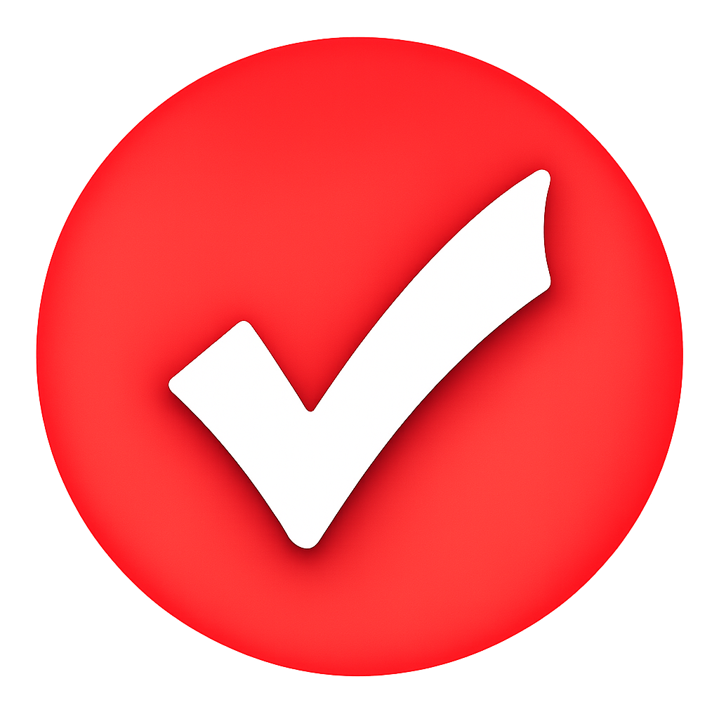Red Tick Icon